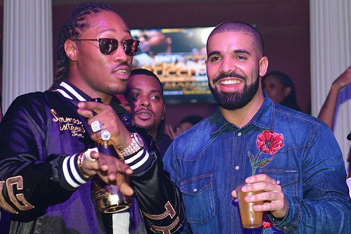 FutureFanz's tweet image. Future is featured on Drake's "Blue Tint" track off his #Scorpion album - youngmoneyhq.com/2018/06/29/str…