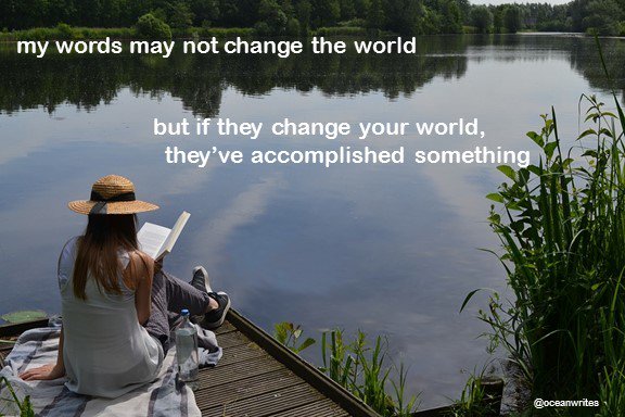 OceanWrites's tweet photo. my words
4 u
#iwrite4u #amwriting https://t.co/r8IRH8snDE