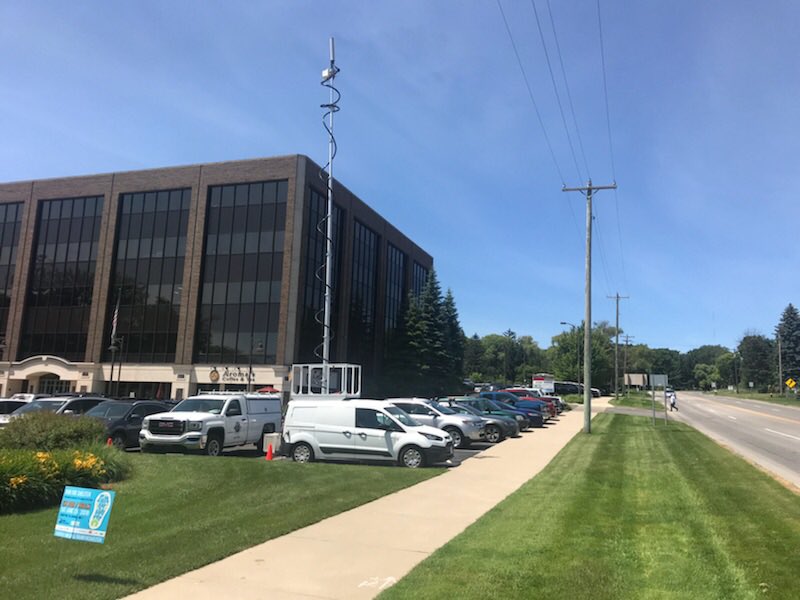 scott_santi's tweet photo. Sprint’s low cost Mini COW providing excellent Sprint service for Traverse City Cherry Festival.   Set up in less than 1 hour.  Way to go Sprint Michigan team.  #sprint https://t.co/JW3Bop8Lw2