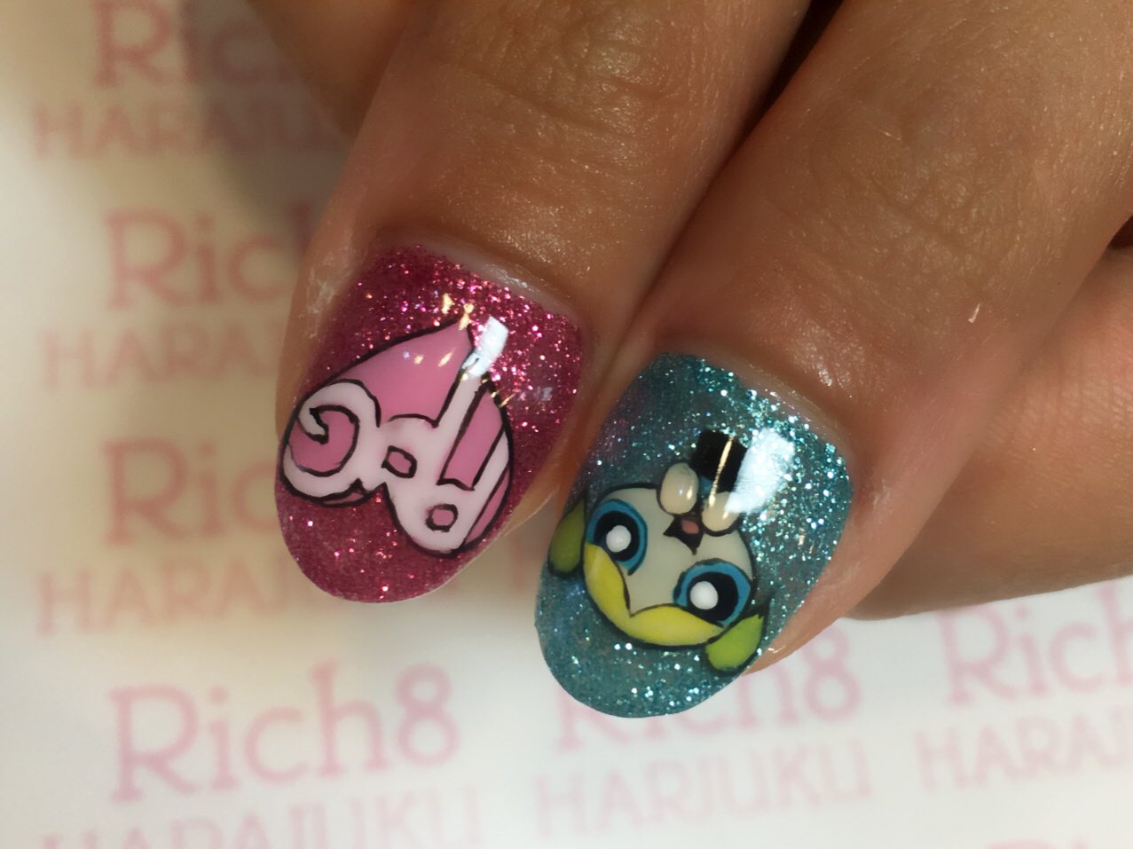 Rich8原宿店 ネイル まつげエクステ パワパフネイル 90分やり放題コース 6300円 担当 守屋 Rich8 リッチエイト 原宿 竹下通り 表参道 原宿ネイルサロン 原宿マツエク 原宿まつ毛パーマ ネイルサロン かわいいネイル Harajuku