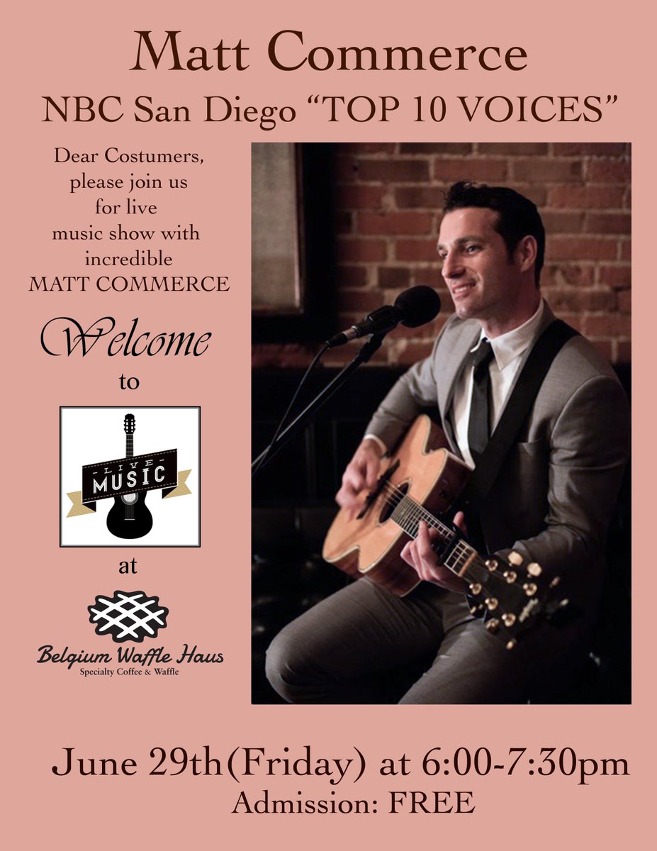 Belgium Waffle Haus On Twitter Join Us Today For Live Music With