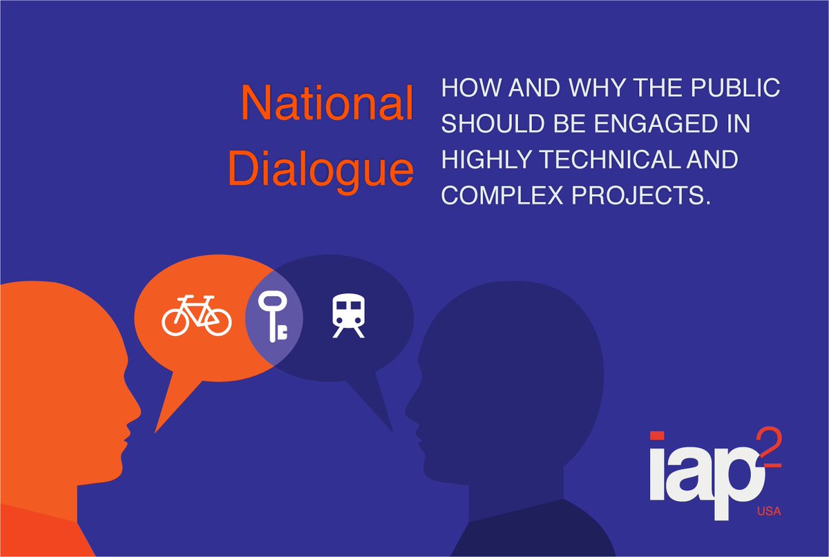 IAP2USA's tweet image. 2018 #IAP2NationalDialogue: How and why the public should be engaged in highly technical and complex projects?
Real conversation among communities to increase #publicparticipation on all levels of the #iap2spectrum. What are you waiting for? ow.ly/JpxJ30kHoqB