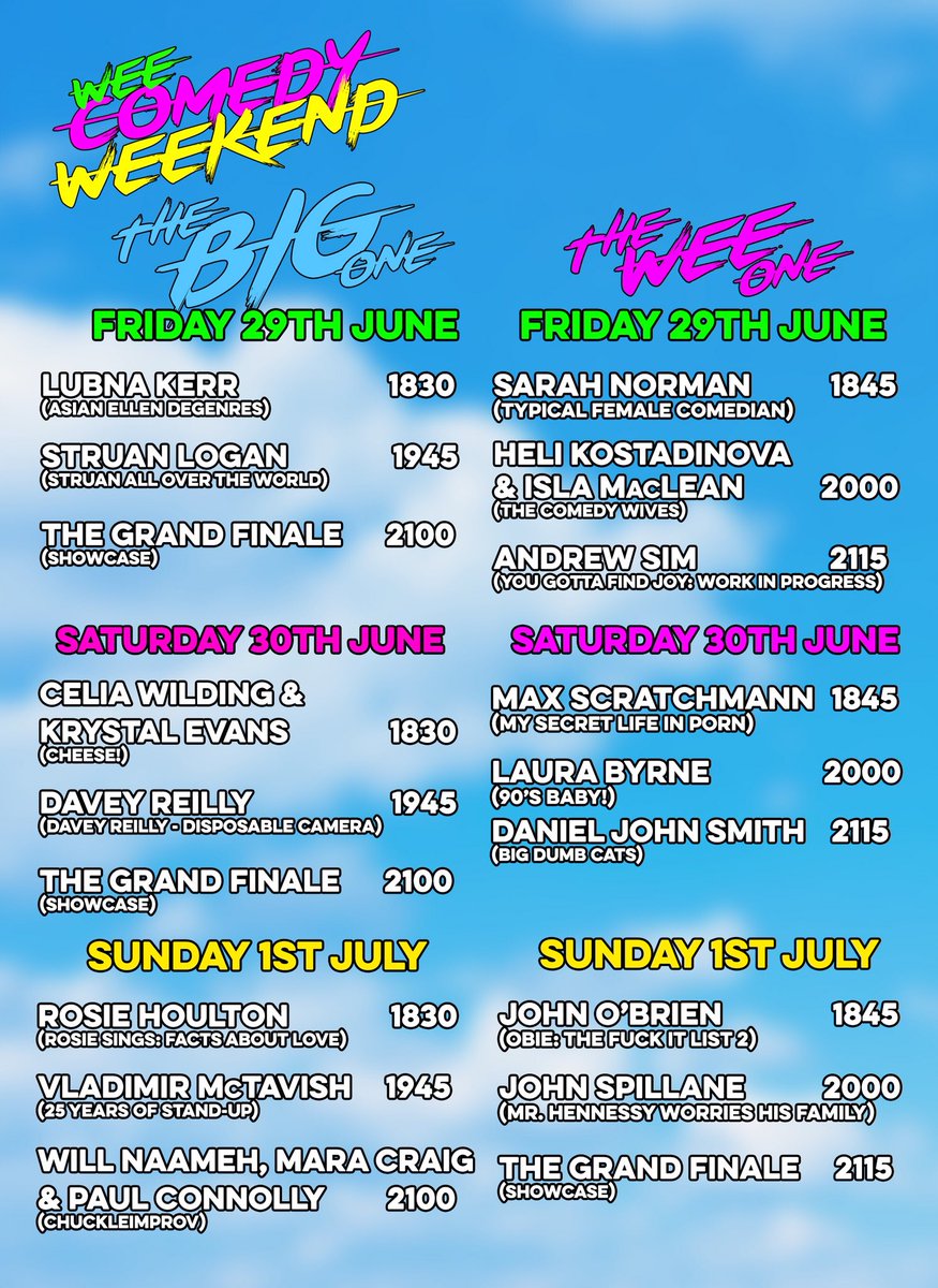 GetBitchin's tweet photo. Day one of the festival was fantastic! Another great lineup of shows tomorrow, so come down to Cabaret Voltaire!

#edinburgh #comedy #festival #wcw #weecomedyweekend #standup https://t.co/PTSVawRECl