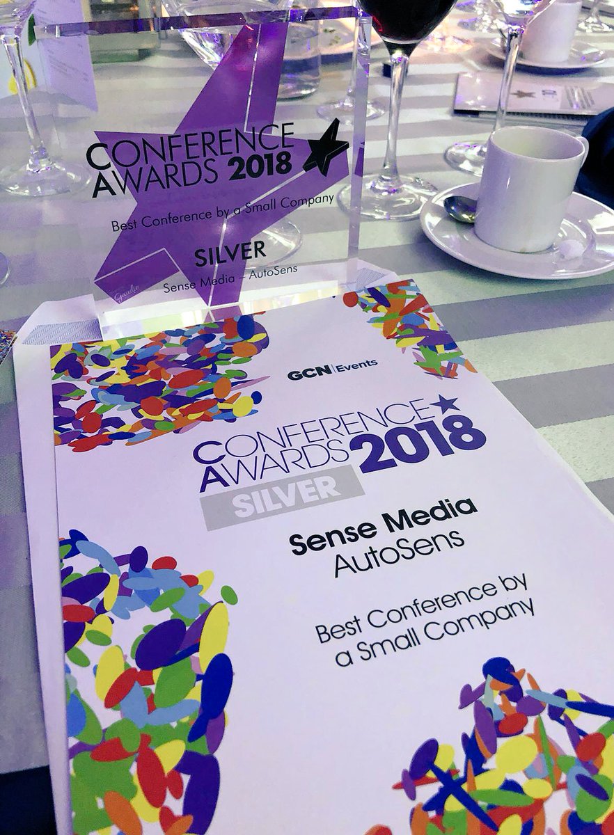 What an incredible achievement for <a href="/AutoSens_/">AutoSens</a> - we are so so proud of our team, the event and how far we’ve come as a business <a href="/SenseMedia_/">Sense Media</a> #award #achievement #conferenceawards #silver #autosens #celebrations