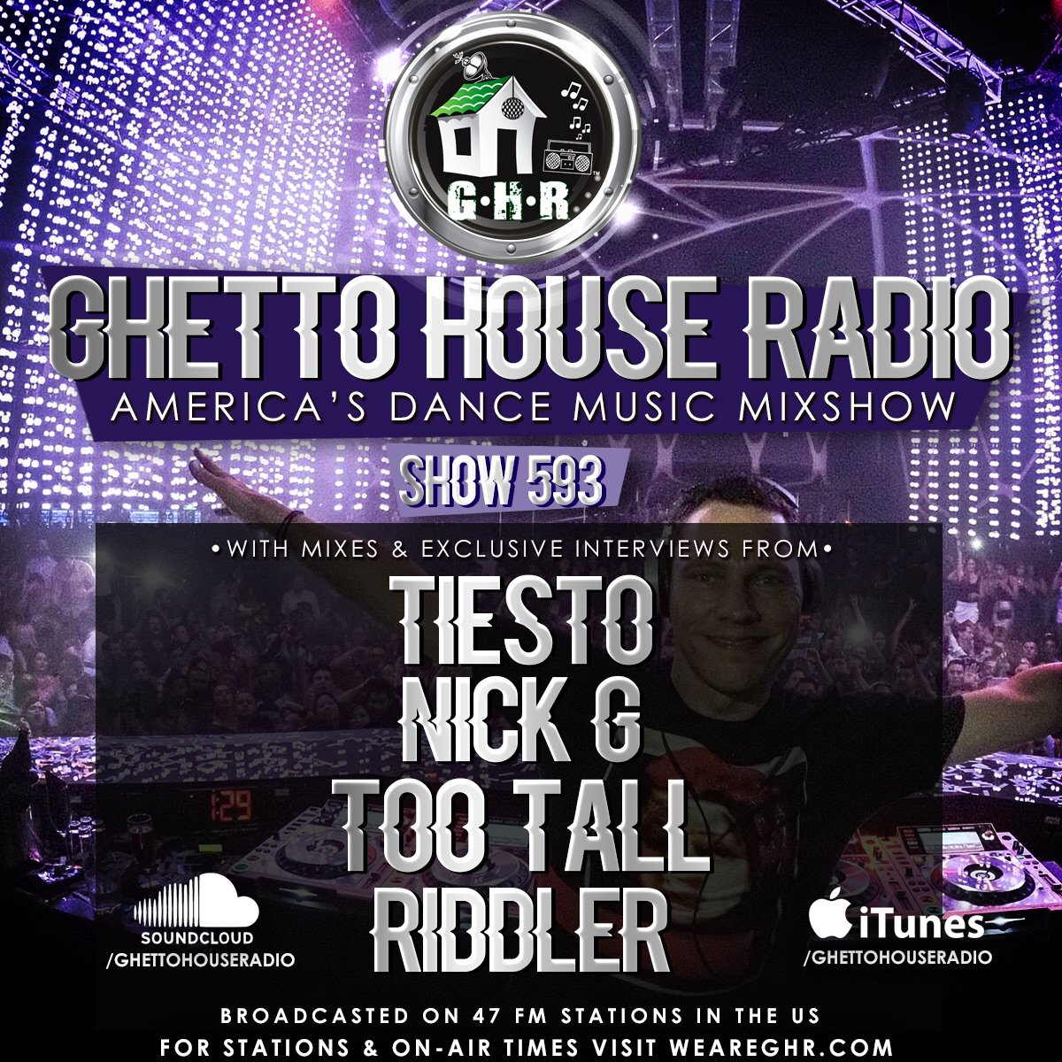 ghettohouse's tweet photo. Get ready #GHRFam!!  @tiesto @nickghetto @djriddler and @djtootall in the mix! Listen tonight 12a-2a on @wild949. #tiesto #dancemusic #dj #weouthere https://t.co/wxUEmdt6LN https://t.co/3HuYeHuTyV