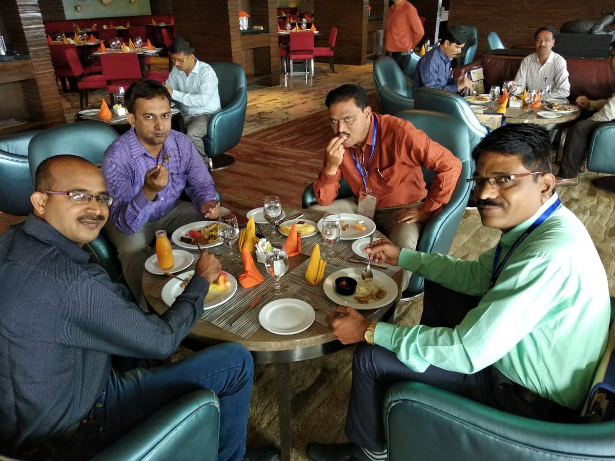 #ELTAI2018 
Its breakfast time in hotel Court yard Bilaspur.....