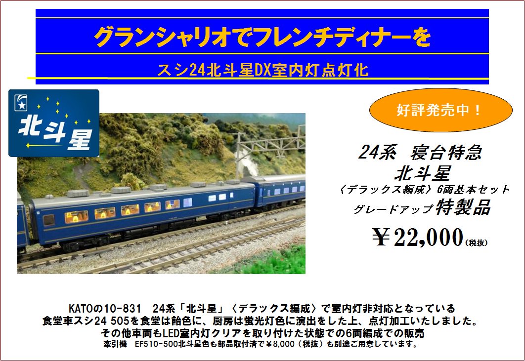 24系寝台特急「北斗星」〈デラックス編成〉室内灯込み 美品
