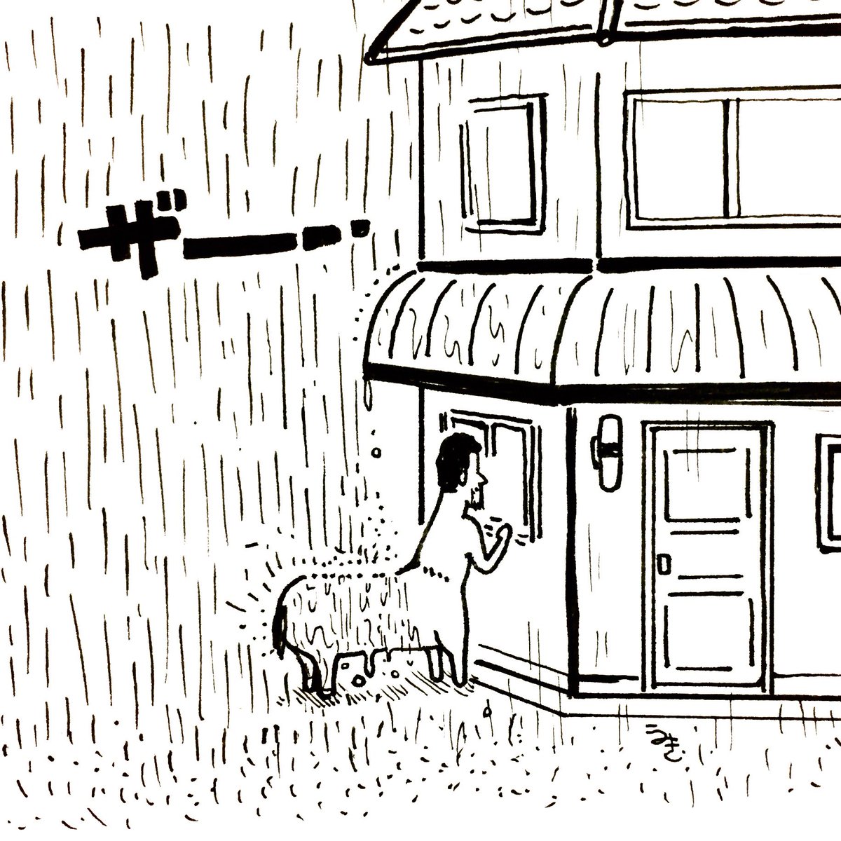 雨宿れてない?☔️ 