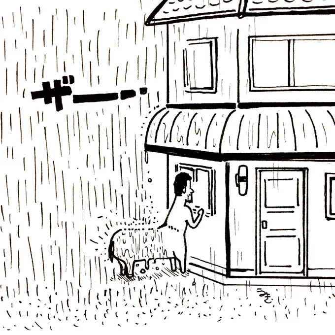 雨宿れてない?☔️ 