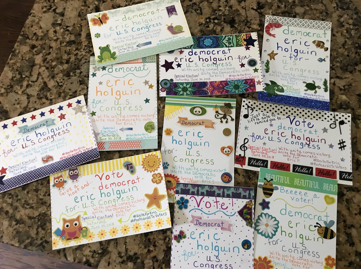 Wife98Army's tweet photo. Hi #Texas !! Tomorrow is your special day!! Find your polling place, grab a friend, and vote for @EricHolguinTX !!! Your vote can be another drop in the Blue Wave!! #UniteForEric #PostcardsToVoters 🌊🌊🌊🌊 https://t.co/bLWfbnXkTu