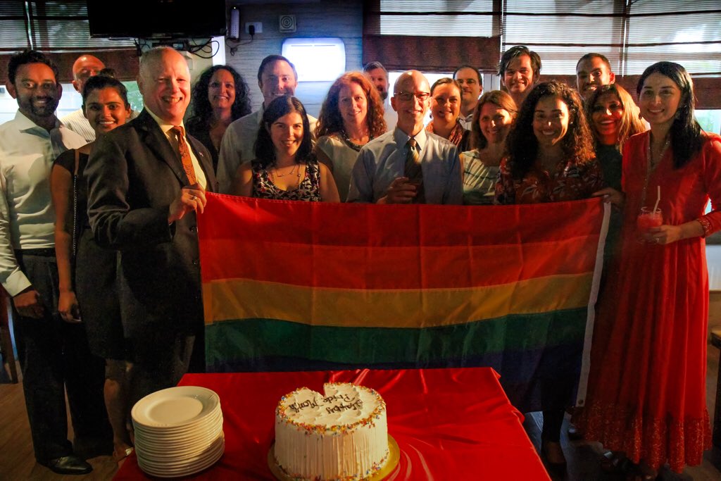 #Pride2018: Diplomatic missions in New Delhi reaffirmed their strong commitment to promoting the universality of human rights. U.S. Embassy New Delhi hosted a get-together for foreign missions to celebrate #PrideMonth. #MyCountry4Equality