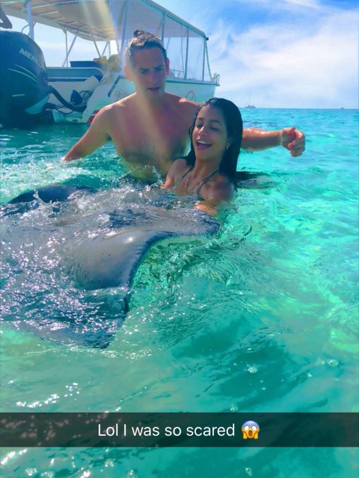 1 pic. Today I played with a #stingray #stingraycity #grandcayman #caymanisland #caymanislands I was