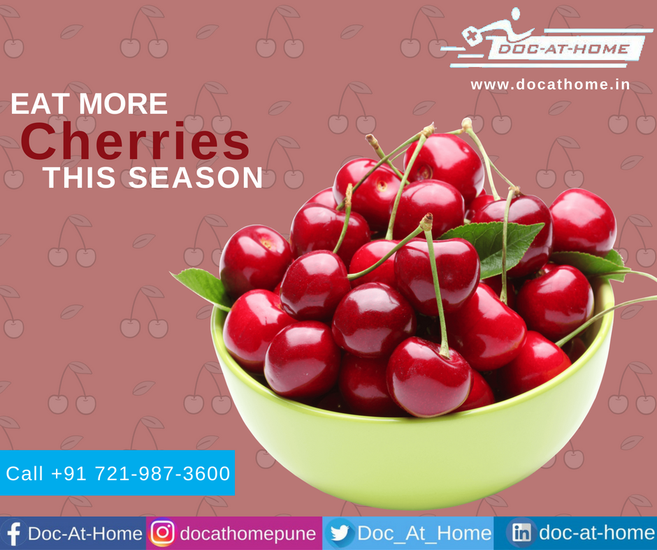 Doc_At_Home's tweet photo. #Cherries are a good source of #fibre, #vitamins and #minerals, including #potassium, #calcium, #vitamin_A & #folic_acid. Call +91 7219873600
https://t.co/aHhWAcZBCP
#Doc_At_Home #Pune #Headachemeter #WaterAmbassador #AidsAwareness #SaturdayMorning #SocialMediaDay #HBDGnanavelSir https://t.co/68wYIzUuIP