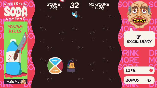 ItemCrateGames's tweet photo. As seen at #GameJamPGH, Fizzlebomber!

Coming soon to an internet enabled soda machine near you!

#indiedev #gamedev #GodotEngine https://t.co/Q4mAxZGe9Z