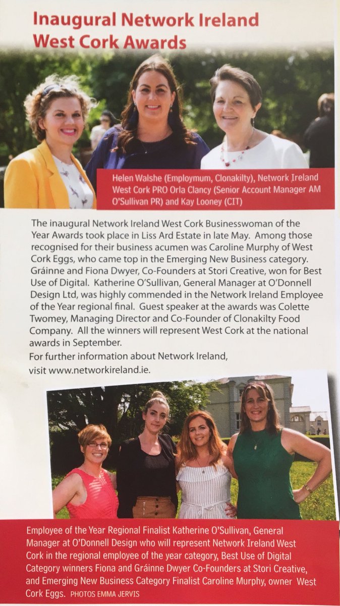 Orla_Clancy's tweet photo. In great company in this month’s @TheOpinion_ie with @helzer99, @_ODFurniture, @GrainneDwyer, @StoriCreative and @WestCorkEggs. @NetIrlWestCork @Network_Ireland #NIWC2018 #Networking #PR #WestCork #Cork #OrlaClancy #AMOSullivanPR https://t.co/F5CjVodjlq
