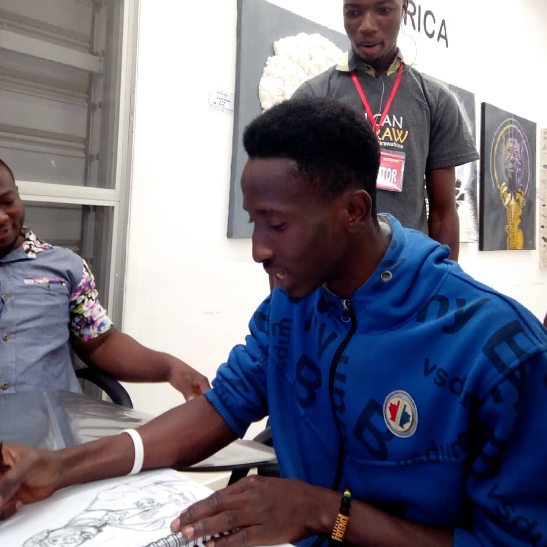 Sanctuaryllc's tweet photo. These are the finest creative artist in Africa. Meet us today at the exhibition pavilion abuja #art4dev #Wearenigeriancreatives #Icandrawafrica https://t.co/jvMQvXZwzm