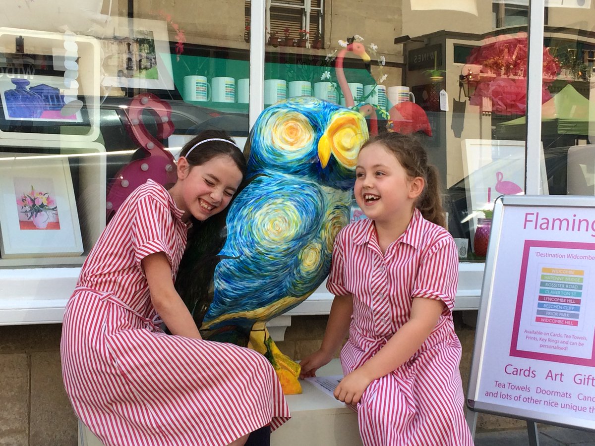 Ava &amp; Dilys went to see #VincentvanOwl <a href="/FlamingoBath/">Flamingo</a> <a href="/OwlsofBath/">Minerva's Owls of Bath 2018</a> <a href="/Widcombe_Bath/">Widcombe</a>