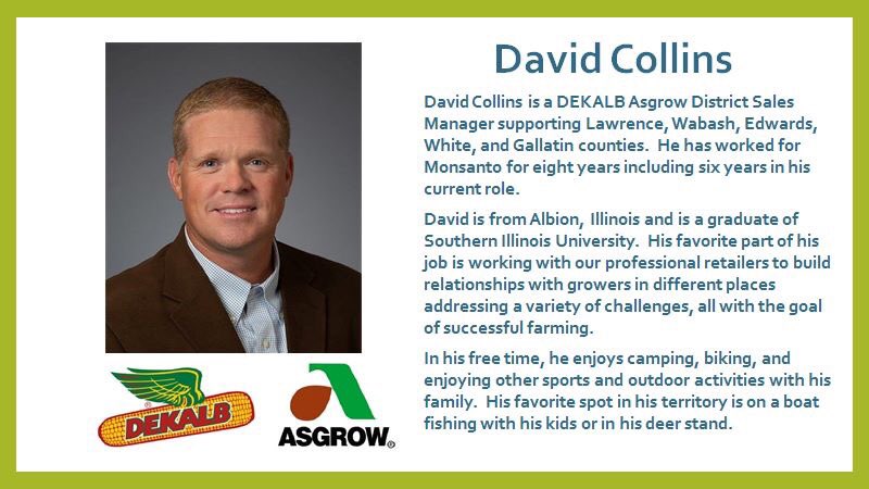 DKAS_SIL's tweet photo. We celebrate #FieldTeamFriday this week by featuring District Sales Manager David Collins. Find your local DEKALB Asgrow representative at the link below:
https://t.co/3VKcfAh5Y4 https://t.co/4wjD29K78l