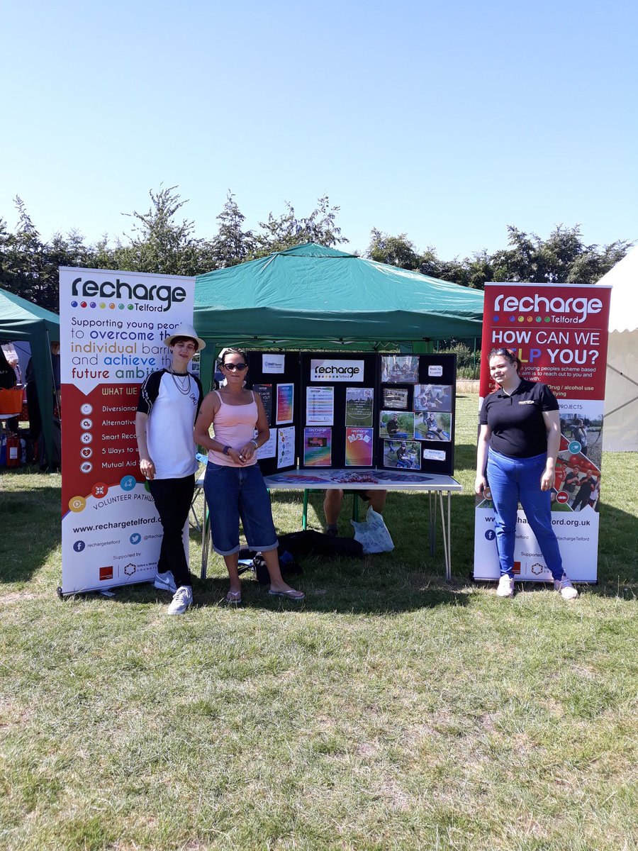 Ready for Dawley Day <a href="/GreatDawley/">Great Dawley Town Council</a> fun Day, we will be giving information on the support we offer at Recharge #SaturdayMorning #heatwave #volunteers #youth
