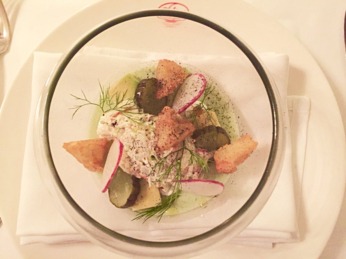 Chilli_and_Choc's tweet image. Absolutely fantastic meal last night in Le Cirque Signature at Leela Palace, Bangalore: Burrata, tomato and basil reduction - Blue crab with fennel  - Slow-roasted pork belly with polenta and morels - and a chocolate sphere melted with chocolate sauce #India #Bengaluru