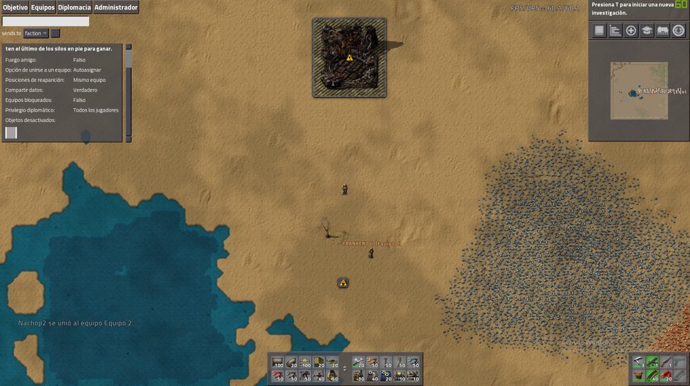 FactorioESP's tweet image. Estamos trabajando duramente con el test del server.