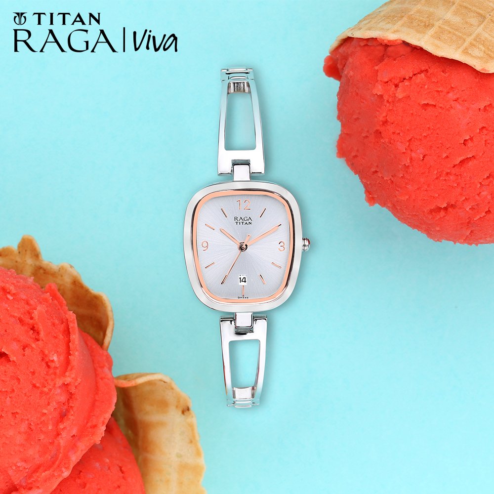 Buy Titan Raga Women Show Stopper Embellished Bracelet Style Analogue Watch  95281WM01 - Watches for Women 27423314 | Myntra