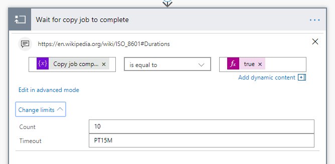 Wait for copy job to complete limits Wait for copy job to complete limits