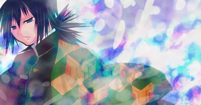 華さんがTwitterに投稿した冨岡義勇(鬼滅の刃)のイラスト。