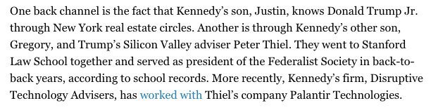 TembaIS's tweet image. RE-READING THIS GREAT IMPORTANT TWEET FOLLOWING NEWS REVEAL OF #JUSTICEKENNEDY CHILDREN IN KAHOOTS WITH #TRUMPCHILDREN @DonaldJTrumpJr CAN YOU JUST IMAGINE? “DAD, DON REALLY NEEDS YOU TO RESIGN!” “OK, SON.” A MUST READ ARTICLE #JUSTINKENNEDY

@rr7lv