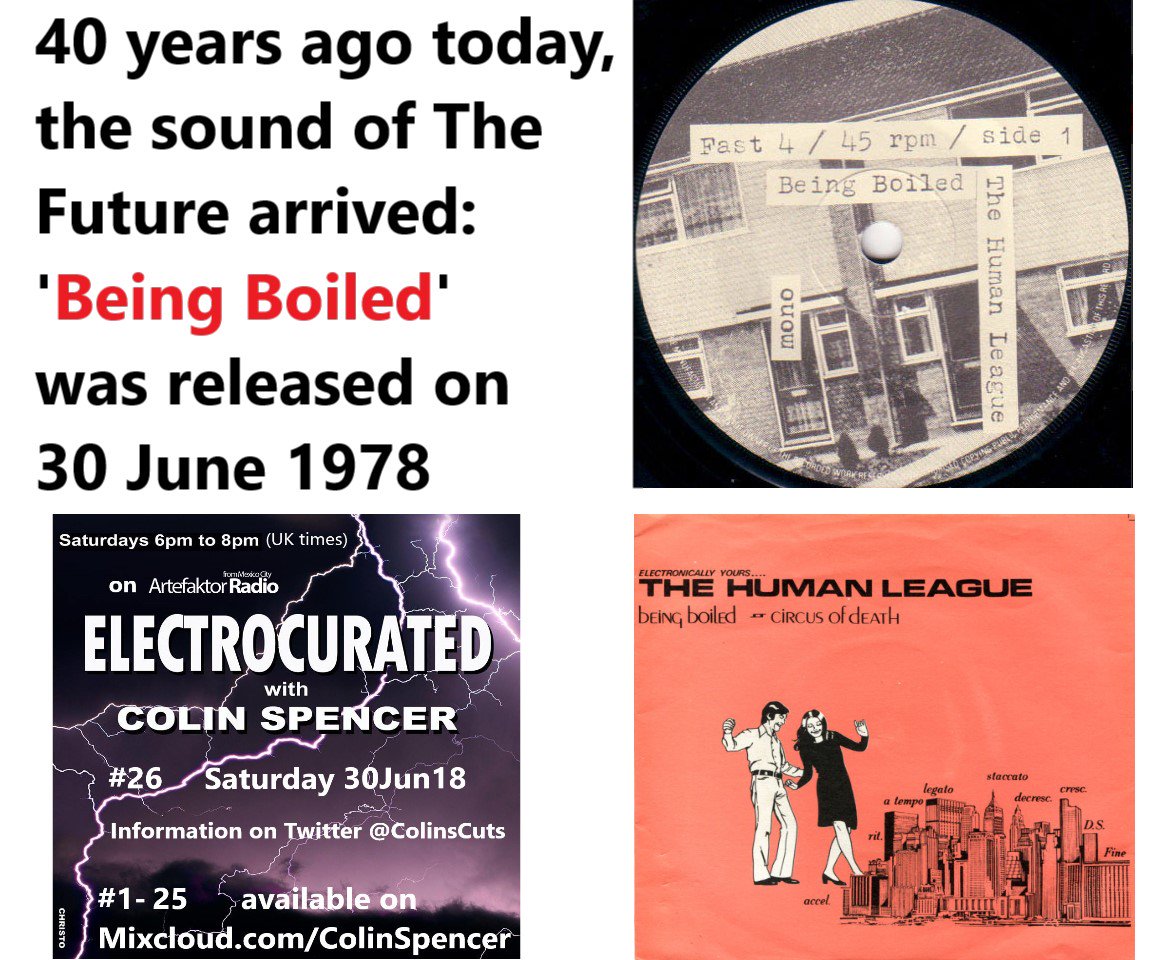 OK, ready, let's do it

#Celebrate the 40th #birthday of @HumanLeagueHQ's #debut on today's #Electrocurated #26

6-8pm (UK times)
@ArtefaktorRadio.com

(and Philip Adrian Wright's actual birthday too!)

#BeingBoiled #DiscoverAndRemember #FuturisticSounds #SNRTG #Synth #Synthpop