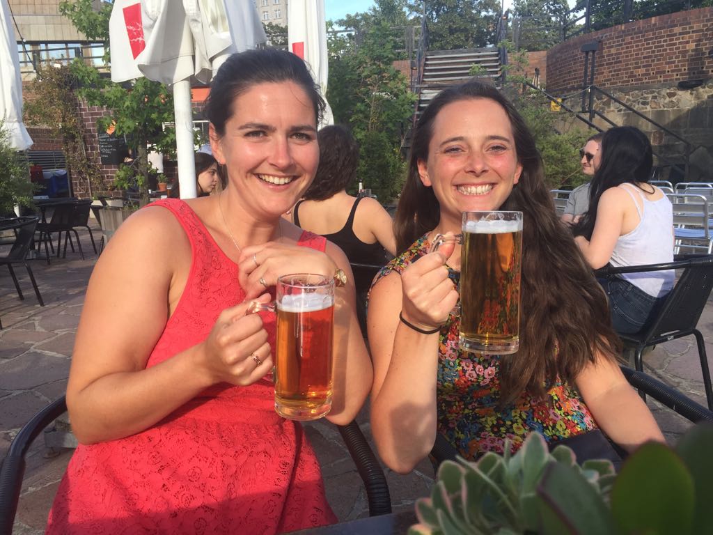 We're in Germany! We all settled in to Leipzig last night with some drinks and food and now off to explore Wittenburg before our concert at Brandenburg Cathedral at 5pm. #ConstanzaOnTour