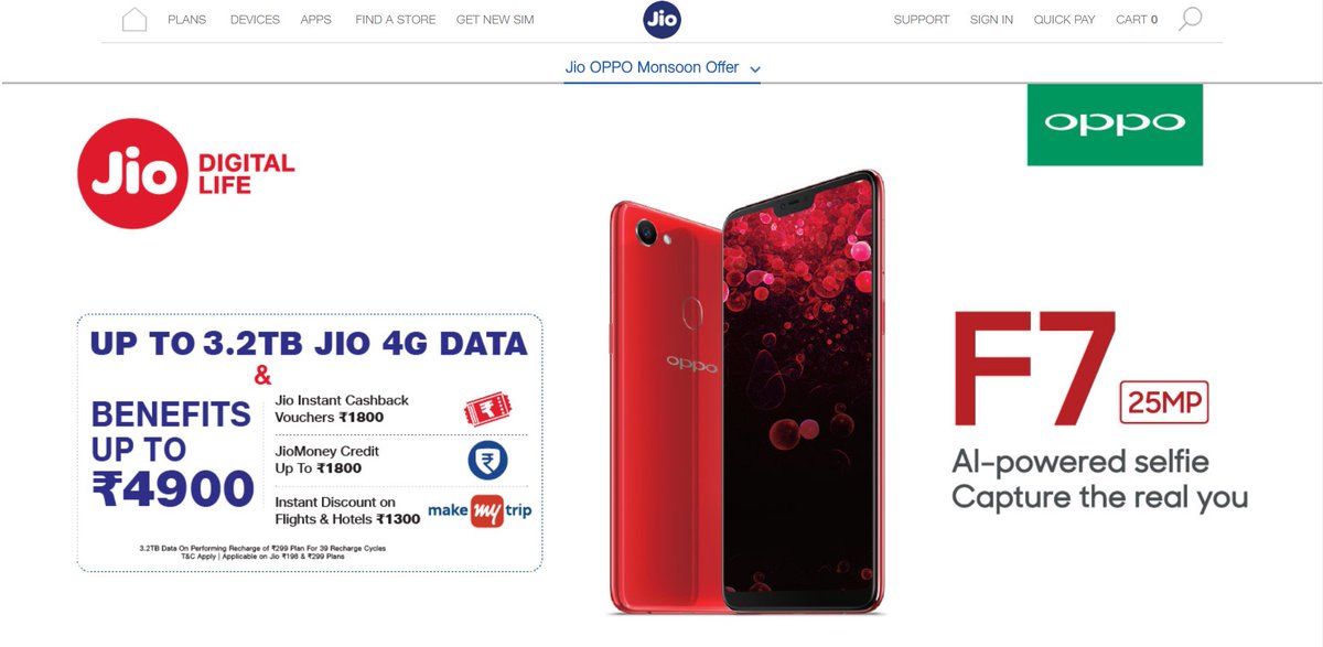 TechieTipsnDeal's tweet image. FREE 3.2TB 4G Data From Reliance JIO. Click on the below link to know more.
bit.ly/2KvLuzr