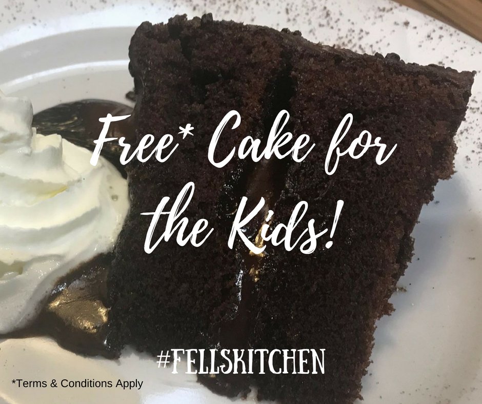 FellsKitchen's tweet image. Bringing the kids for tea? We'll give them a slice of our #delicious Chocolate Fudge #Cake for #free when you purchase a main from our A la Carte Menu
