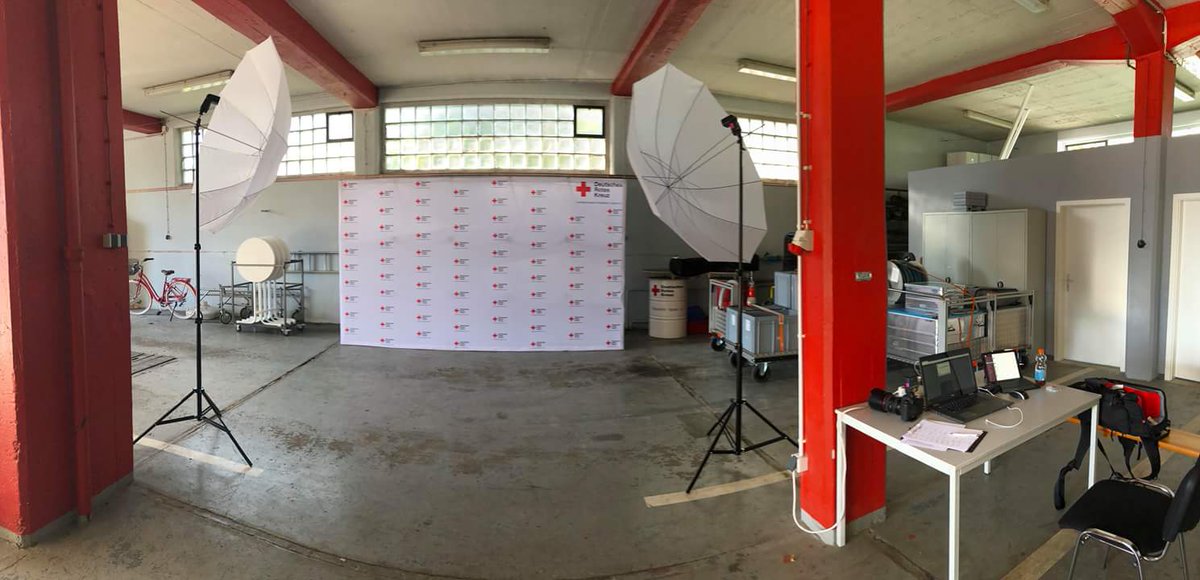 Die Fotostation des #SocialMedia-Teams für die Gruppenfotos beim #LaWe18 wartet auf die ersten Teilnehmer 📸