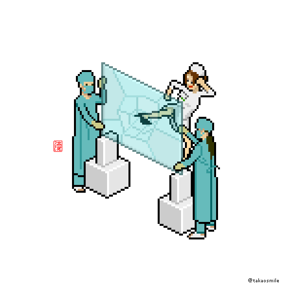 タカオスミレ ガラスを蹴飛ばす人のドット絵 椎名林檎 本能