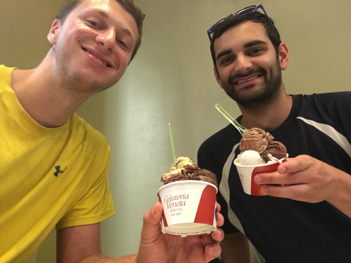UD_Takes_Europe's tweet photo. We took a pill in A-Pisa, visited Lucca, had 7 scoops of gelato, and had some spritz! https://t.co/gvCAIHTLu4