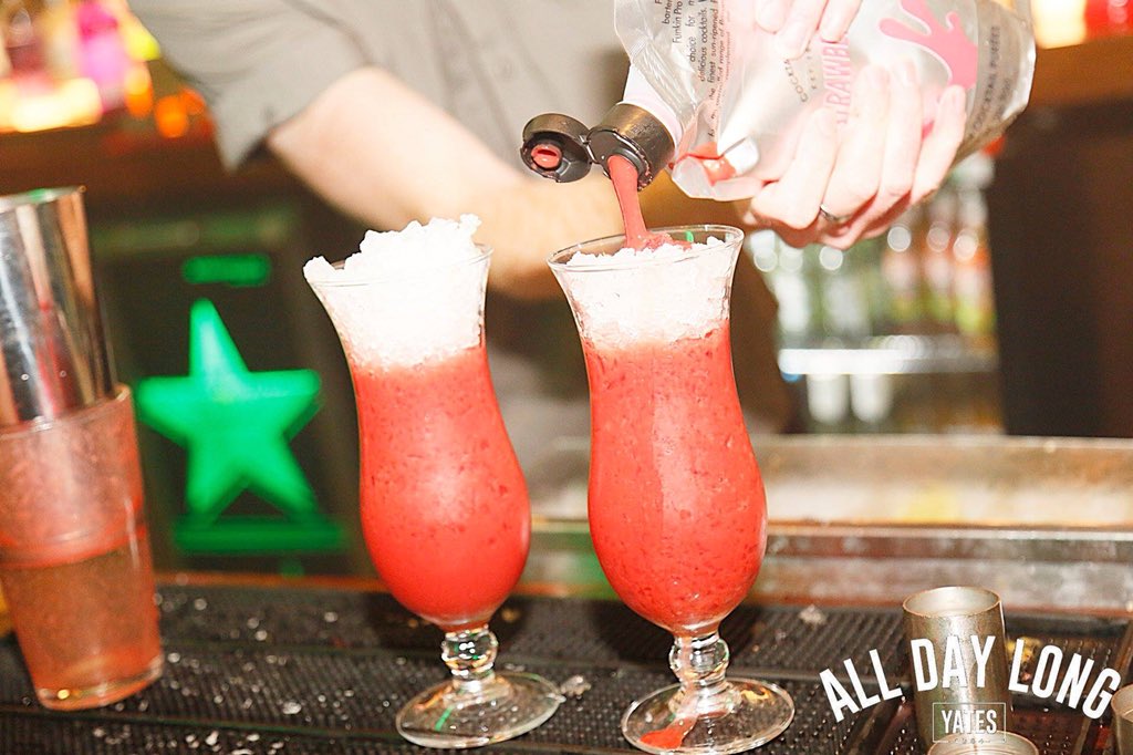 YatesCardiff's tweet photo. Suns out cocktails out! Join us on what is sure to be a scorcher and enjoy our delicious cocktails! #cocktails #SaturdayMorning https://t.co/koiQxMrNmo