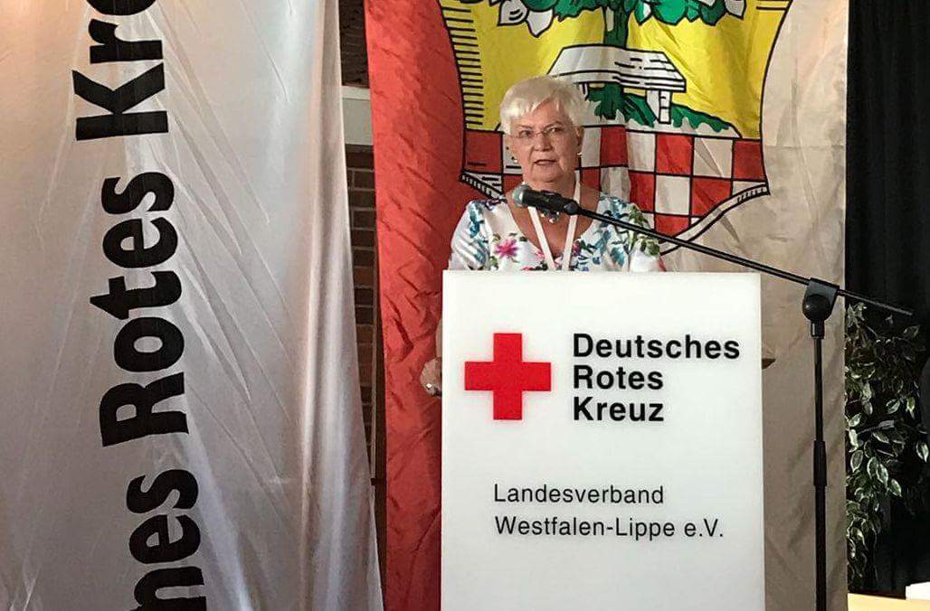 Auch Gerda Hasselfeldt, Präsidentin des <a href="/roteskreuz_de/">Deutsches Rotes Kreuz</a>, freut sich über das Engagement und den Einsatz aller Beteiligten beim #LaWe18.