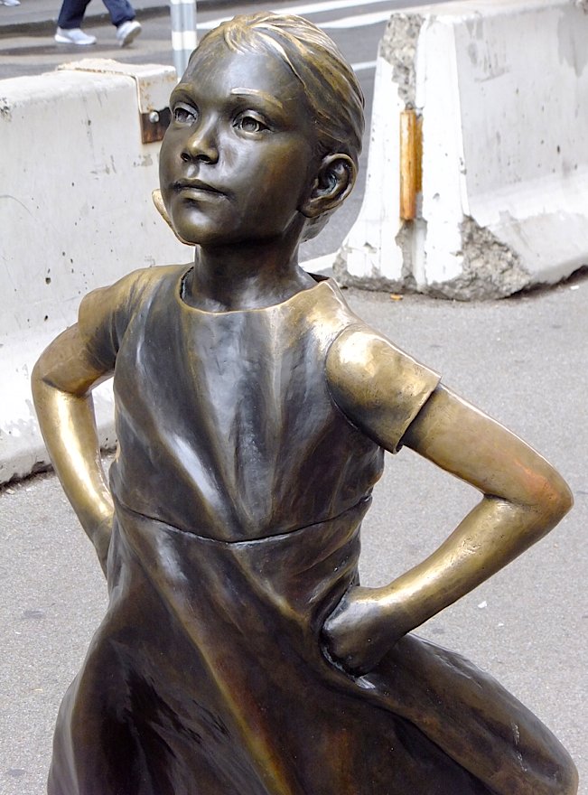 今回のニューヨーク行きで見たかった場所のひとつ、「怖れを知らぬ少女