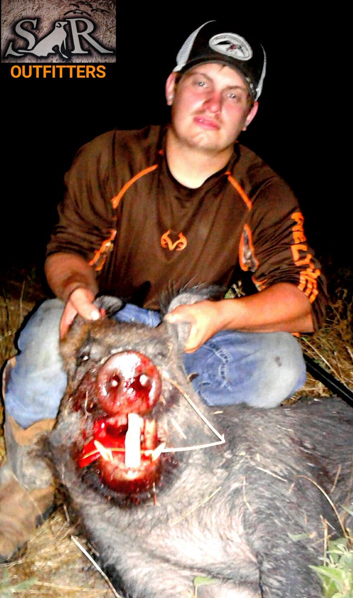 RyanCom45342240's tweet photo. Memories that will last a life time. Had a blast with my little brother. Shot 3 &amp; all 3 being boars. This one is the only one that mattered to me. 
.
#lightsout #SnROutfitters #skregear #porkchops #ATN #Nightvision #remington783 #308  #cutters #hoghunting #spotnstalk #smallthings https://t.co/YYnC93f0M2