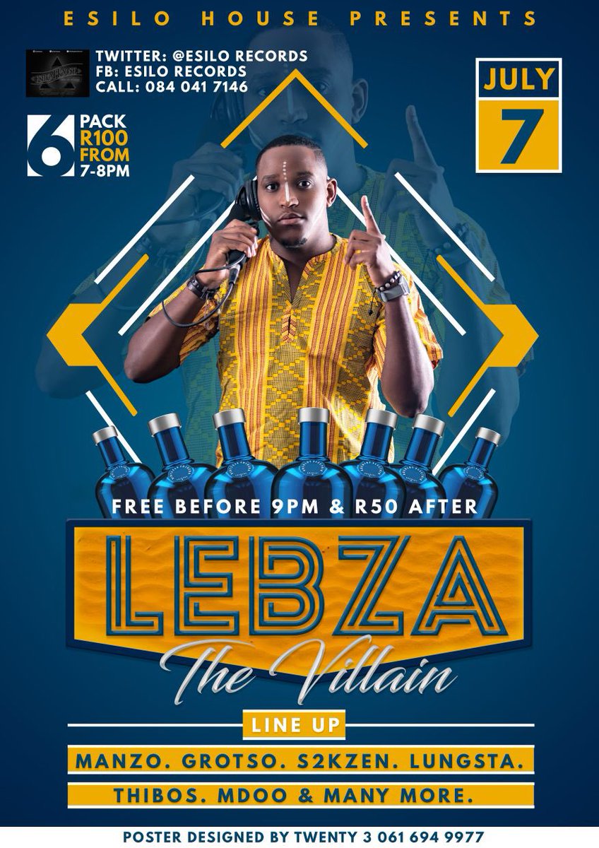 EsiloRecords's tweet photo. Azishe
#DurbanJuly
#Soweto
#Events
#NightOut https://t.co/dqv6950zeF