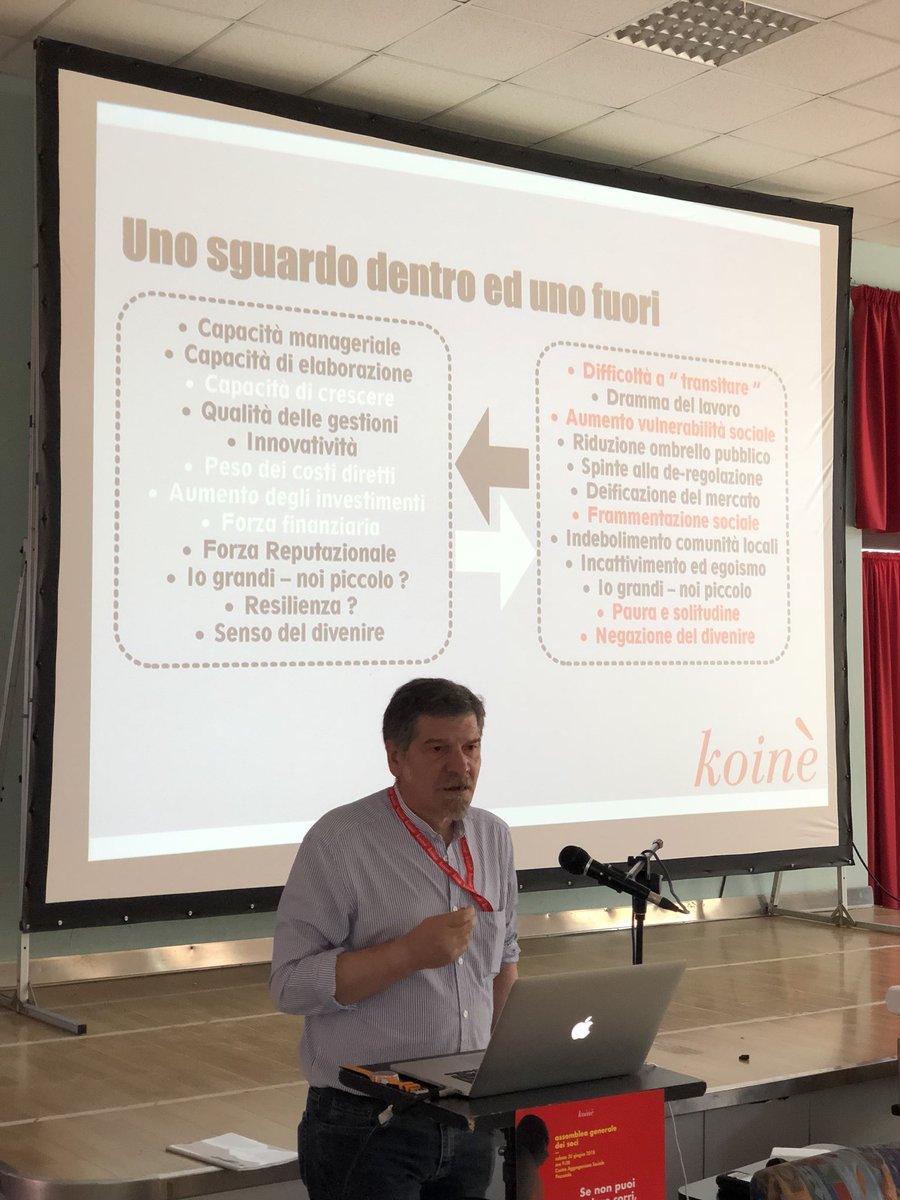 CoopKoine's tweet photo. “Più dell’umano non c’è altro”
💪🏻 Koinè da 24 anni in trend positivo
📈 Fatturato cresciuto del 18% dal 2015
💰 Aumentati i ricavi a mercato del 49%
✍🏻 @PeruzziPa 
#koinè #rknotizie #assembleasociKoinè https://t.co/apU433bo3T