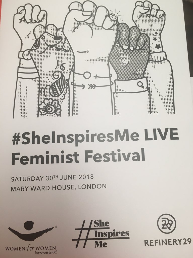 Thanks to <a href="/womenforwomenUK/">Women for Women International UK</a> &amp; <a href="/Refinery29/">Refinery29</a> for having us at #SheInspiresMeLIVE today. Looking forward to some amazing speakers &amp; developing our #feminist toolkit