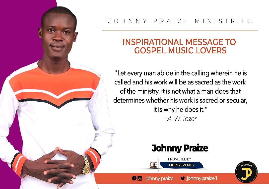 QhrisEvents's tweet photo. Inspirational message to all gospel music lovers
@fififolson @pastorkofy
@jonnwinner

#JohnnyPraize
#PromotedByQhrisEvents https://t.co/l9mVc6NcAy