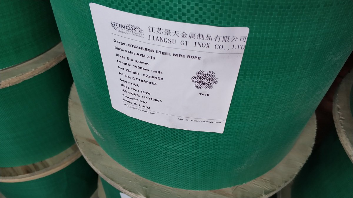 GTINOX2016's tweet photo. GTINOX®stainless cables...delivery to European client https://t.co/DoXK37Zz9A