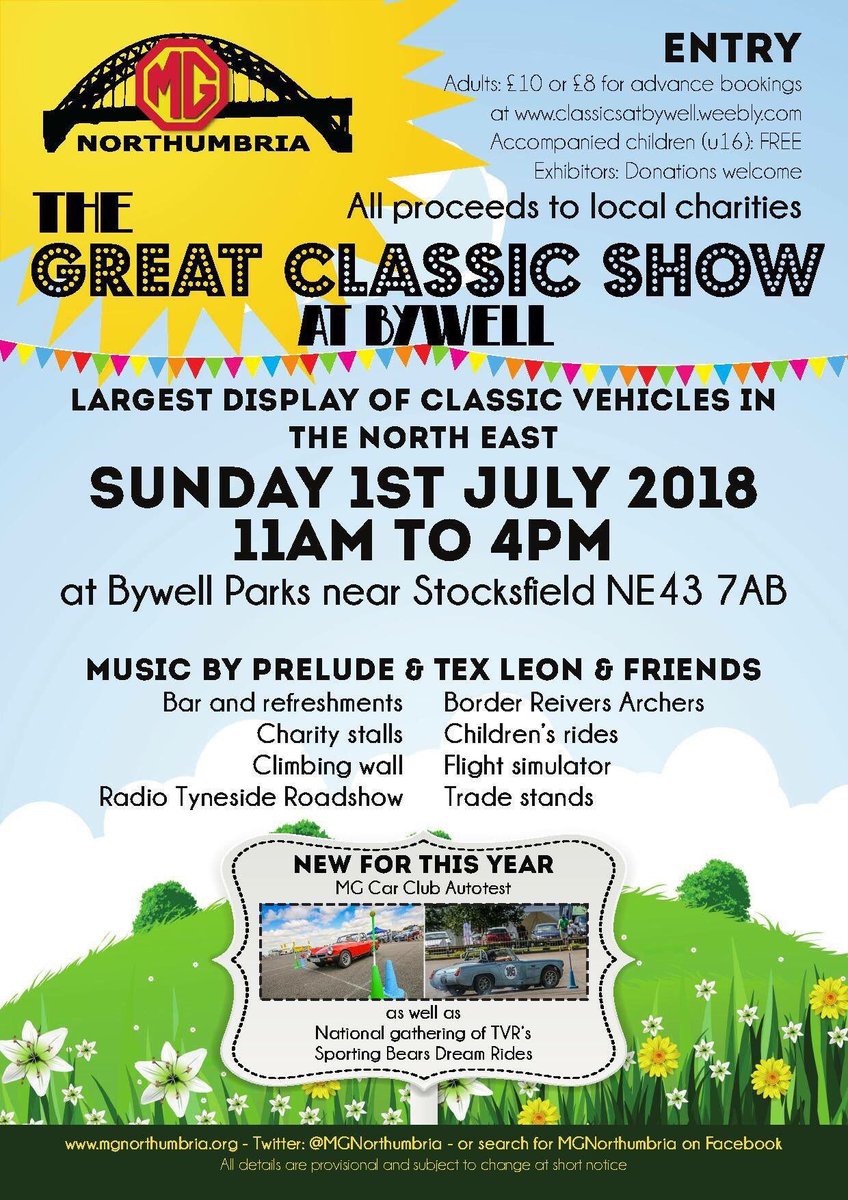 This time tomorrow we’ll be opening The Great Classic Show at Bywell. The weather is looking amazing and it should be the best show yet! All proceeds to local charities &amp; good causes #GetNorth2018 #NEFollowers