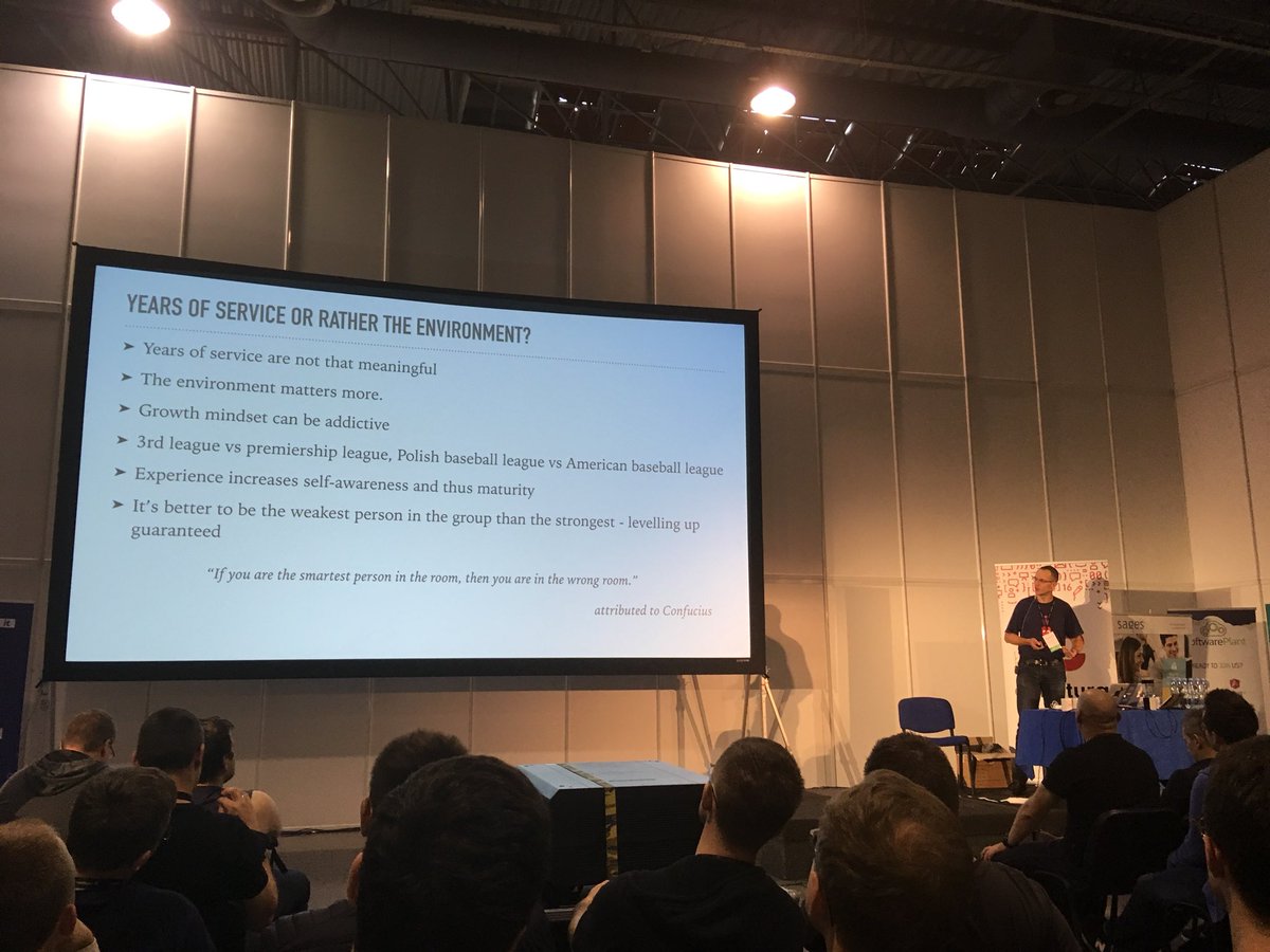 czerwmar's tweet photo. How to impress your boss and your customer in a modern software development company. What a awesome talk! Thanks @wseliga it was a pleasure! #confiturapl @confiturapl #motivation #learnig #passion https://t.co/pjkIrUaf62