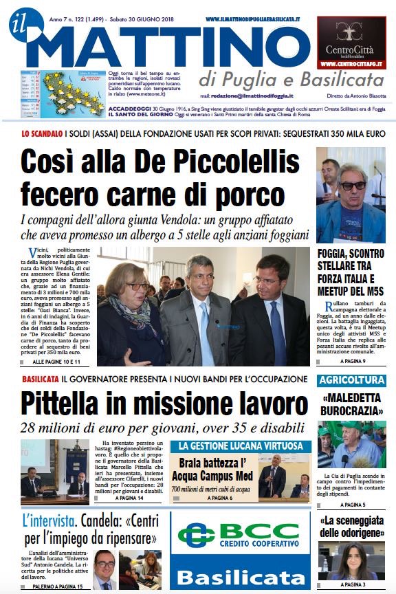 ringrazio Marialuisa Palermo, il <a href="/IlMattinoFoggia/">Il Mattino quotidiano</a> <a href="/Mattinolucano/">MattinoBasilicata</a>  per questa intervista/chiacchierata su un tema a me caro e sul quale insieme a <a href="/Universosud/">Universosud</a> attraverso il progetto <a href="/Comincenter/">Comincenter</a> lavoriamo quotidianamente. <a href="/ForumBasilicata/">Forum Basilicata</a> @PaoloMontemurro  <a href="/moretti/">vincenzo moretti</a>