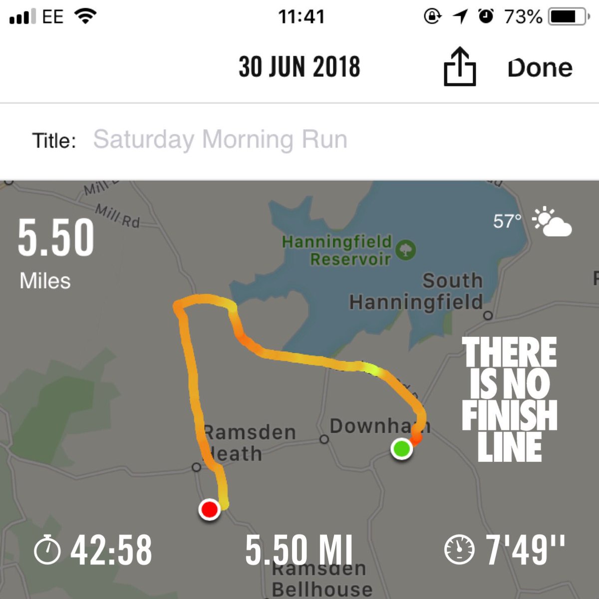 Alan_Maynard's tweet photo. Ran 5.50 miles with Nike⁠ Run Club #NRC #ThereIsNoFinishLine #RamsdenRunners https://t.co/Rkd1jjyhec