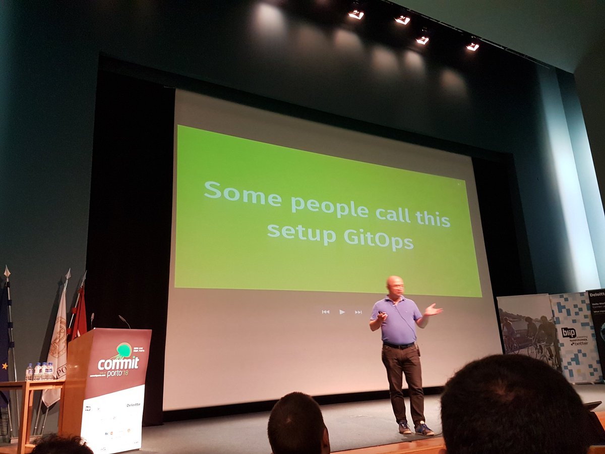 Contumil's tweet image. #commitPorto did you mean devops? No, I mean gitOps